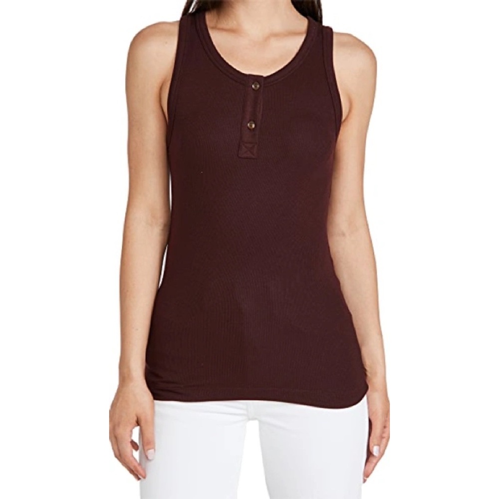 NEW WITH TAGS - VINCE Ribbed Henley Tank Top